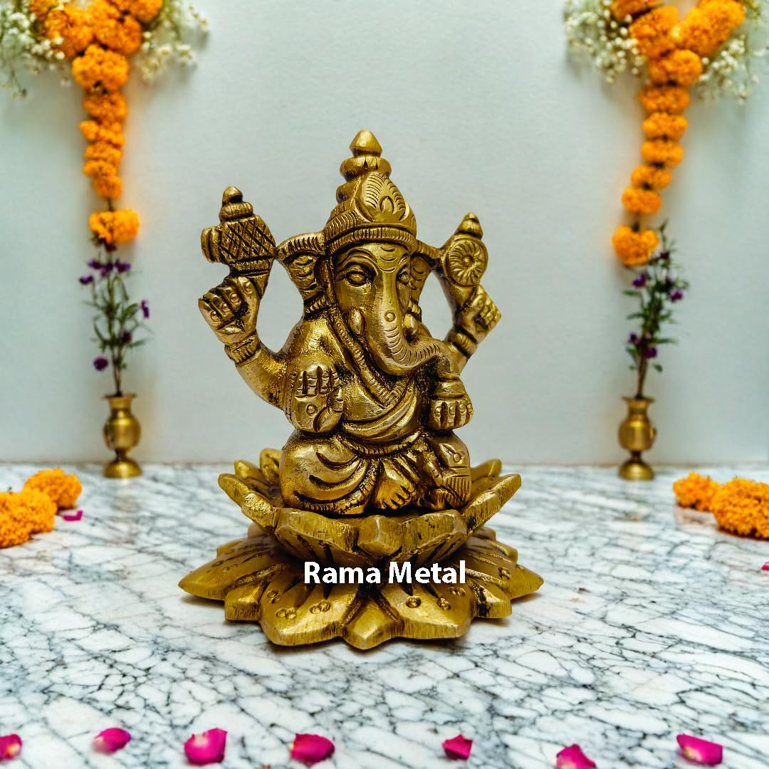 Rama Metal Brass Ganesh Idol
